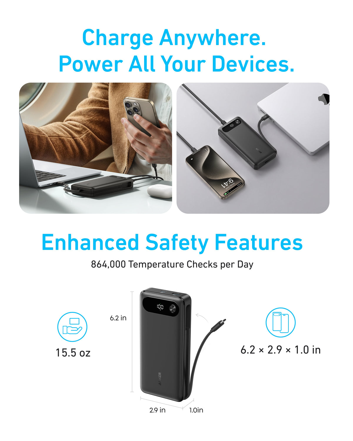 Anker Power Bank 20K 87W - product view 6