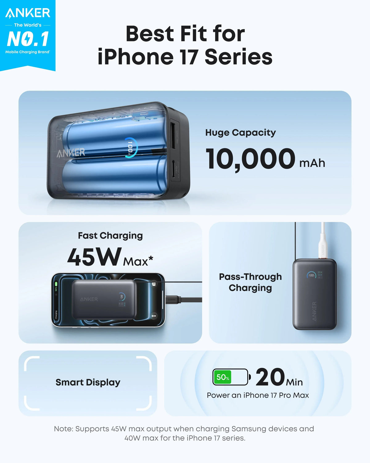 Anker Nano Power Bank (10K, 45W, Built-In Retractable USB-C Cable) - Snagva