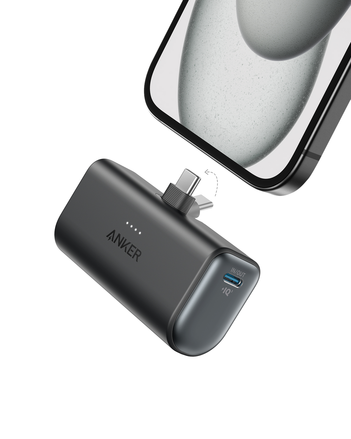 Anker Nano Power Bank 22.5W with built-in USB-C connector