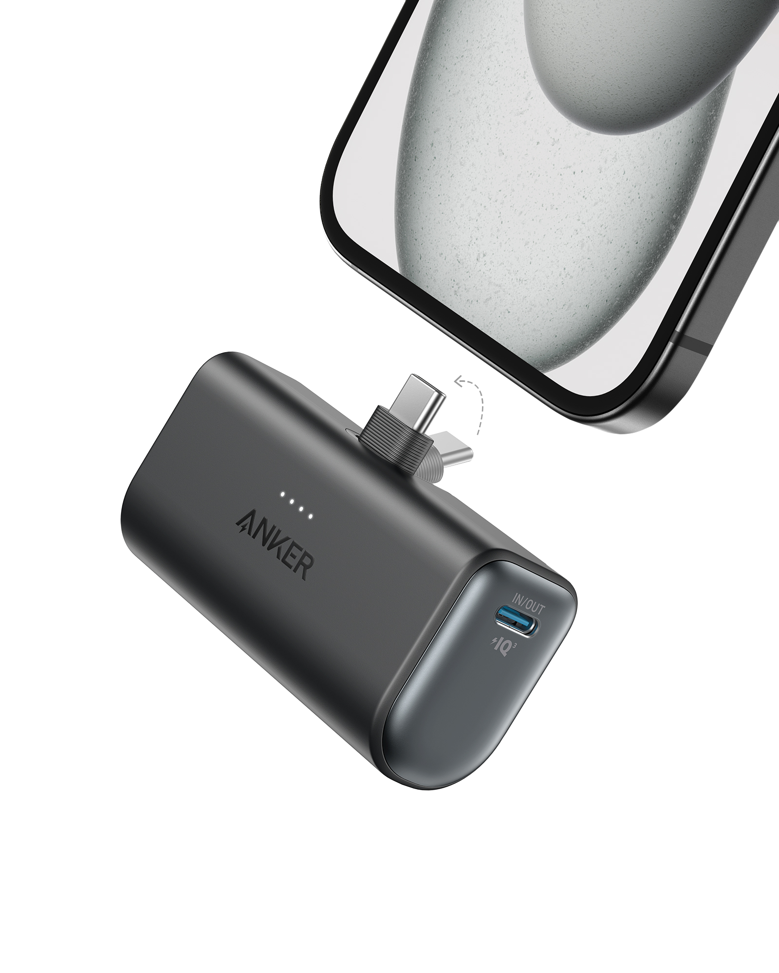 Anker Nano Power Bank 22.5W with built-in USB-C connector