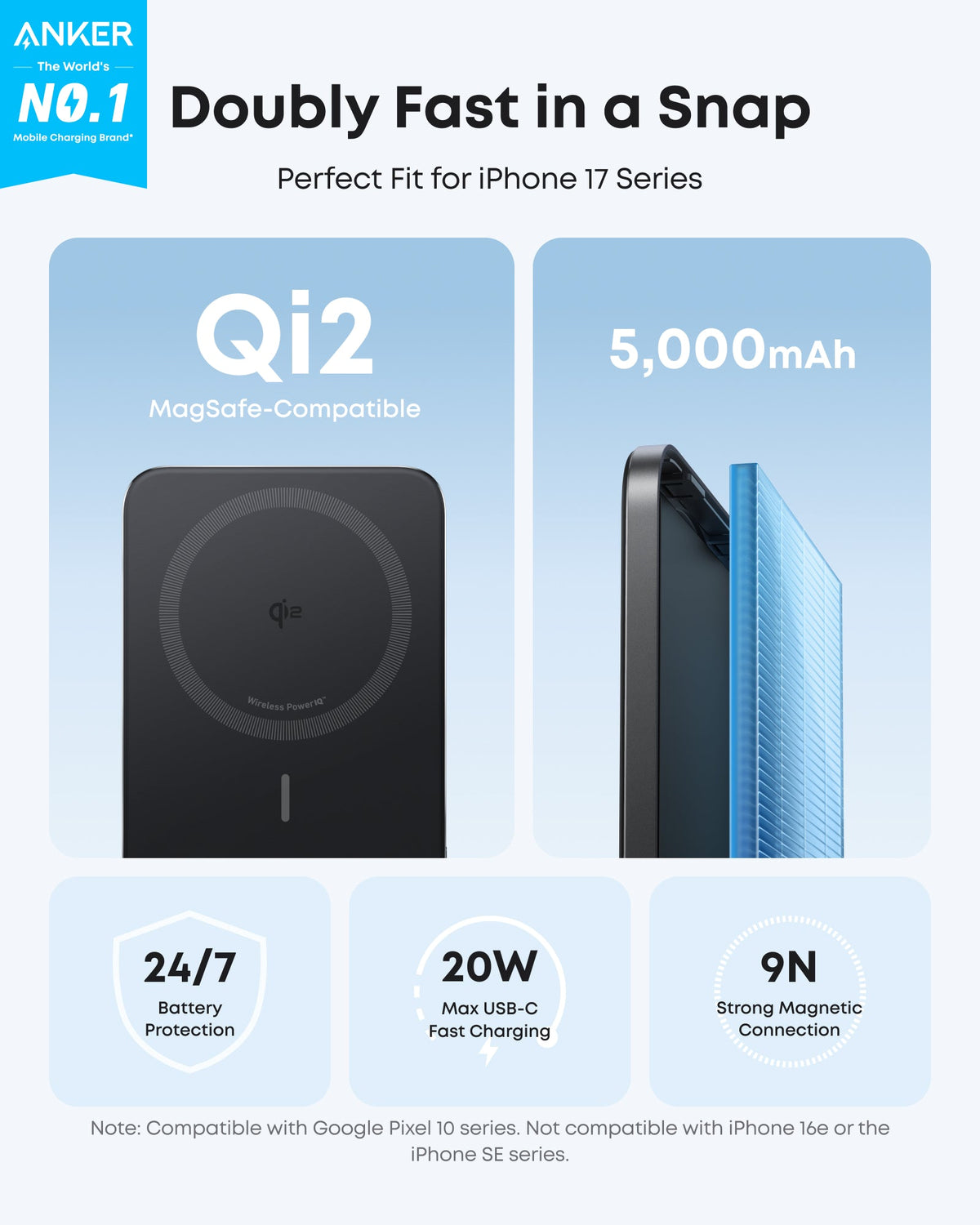 Anker Nano Power Bank 5K MagGo Slim - product view 2