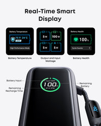 Anker Laptop Power Bank (25K, 165W, Built-In and Retractable Cables)