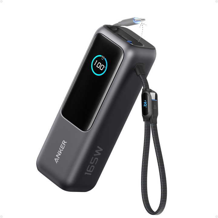 Anker Laptop Power Bank 25K 165W with retractable cables