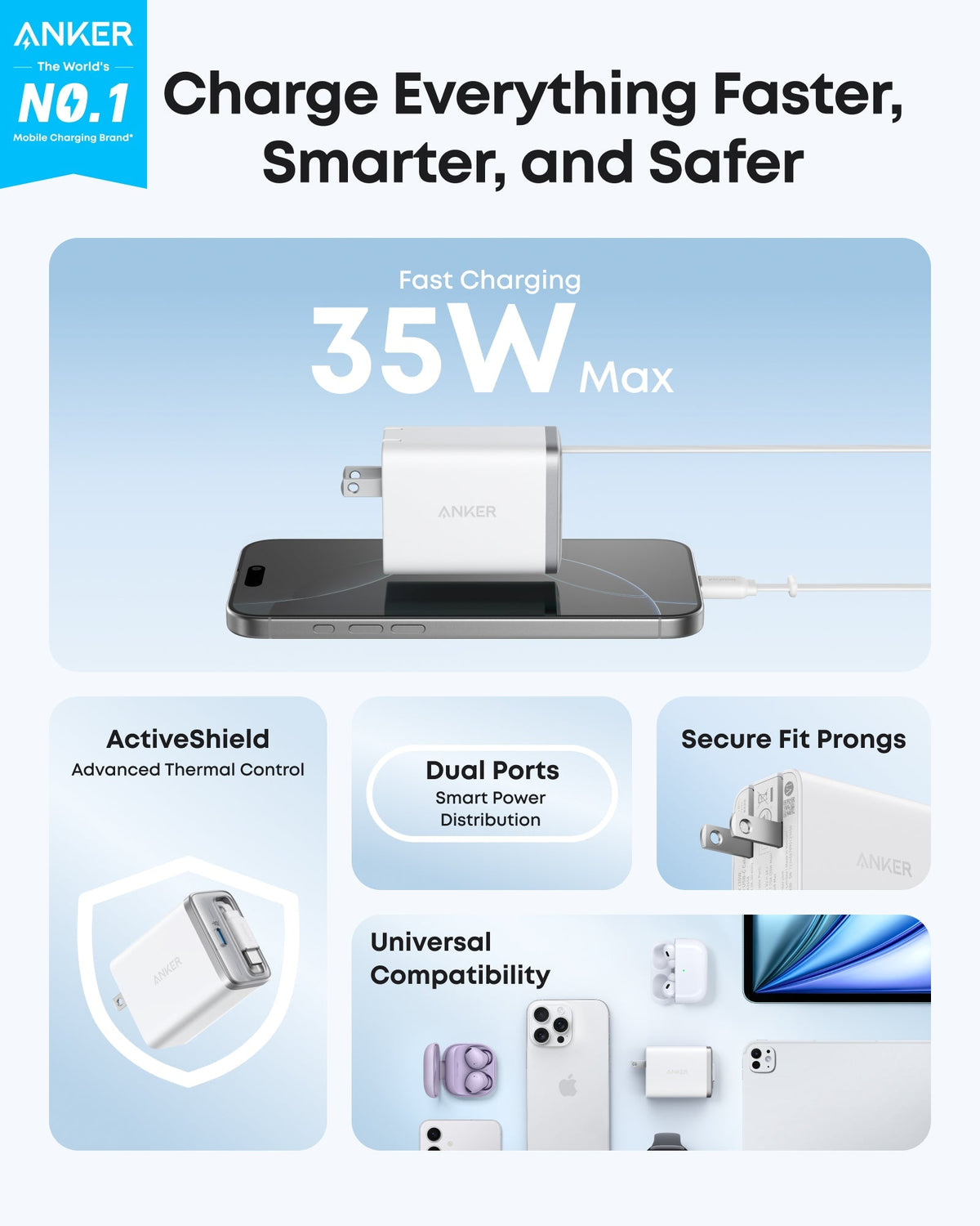 Anker Nano Charger 35W retractable - product view 2
