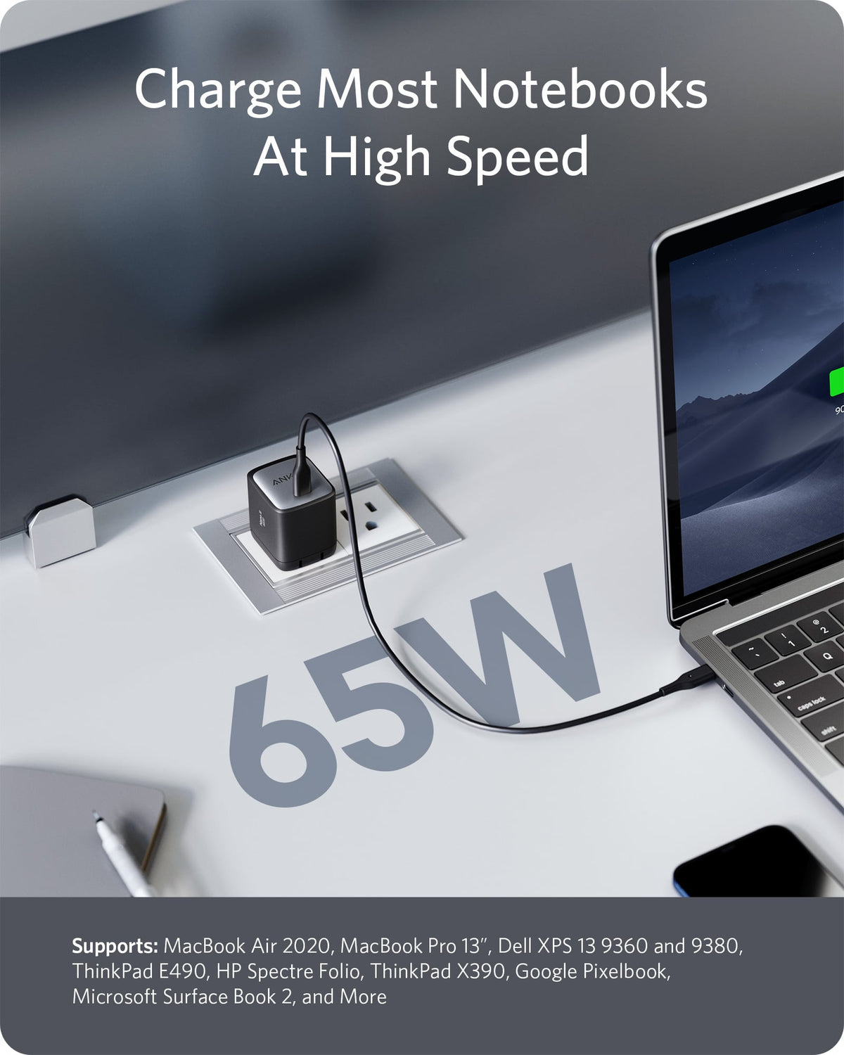 Anker 715 Charger Nano II 65W - product view 3