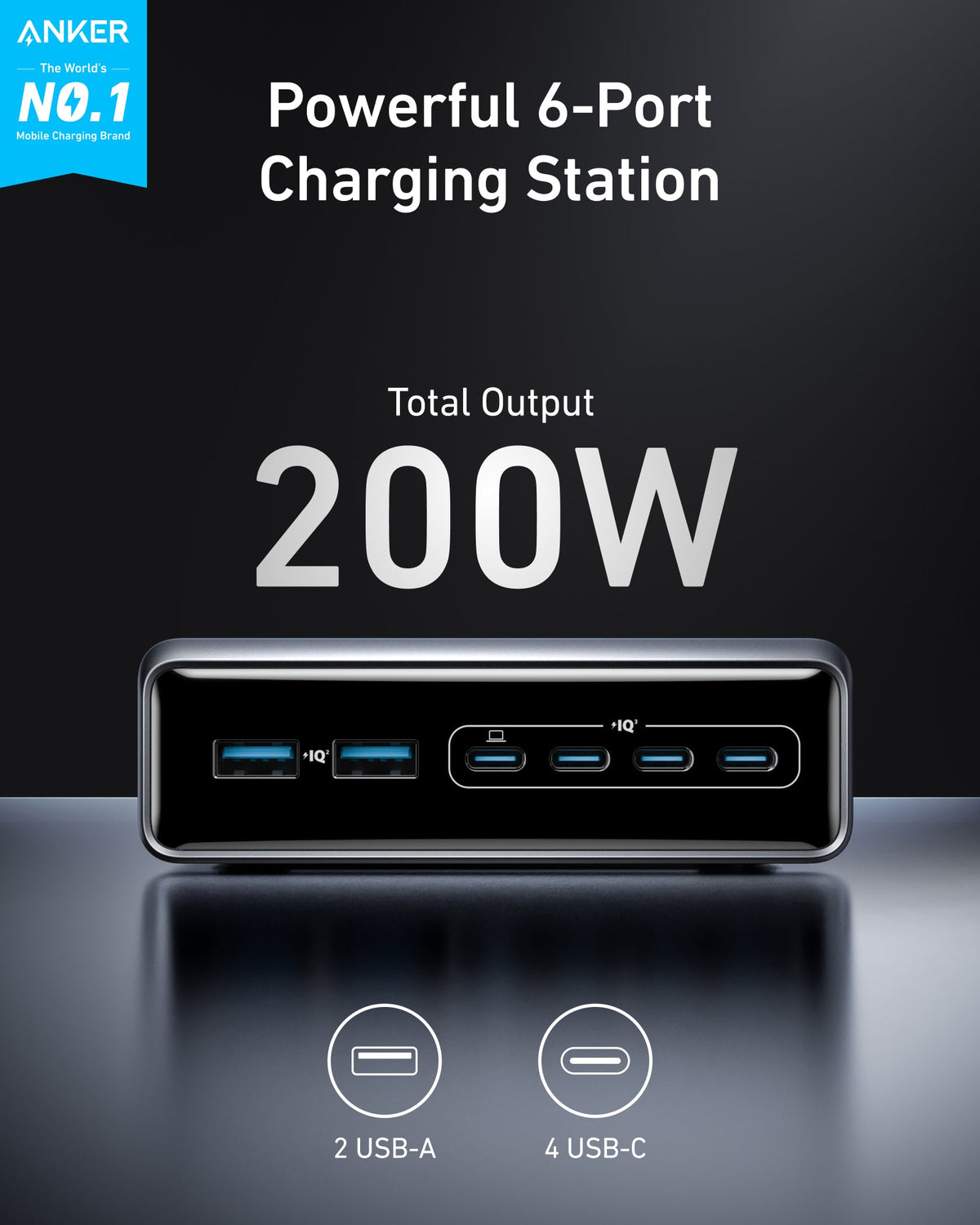 Anker Prime Charger 200W 6 Ports - product view 2