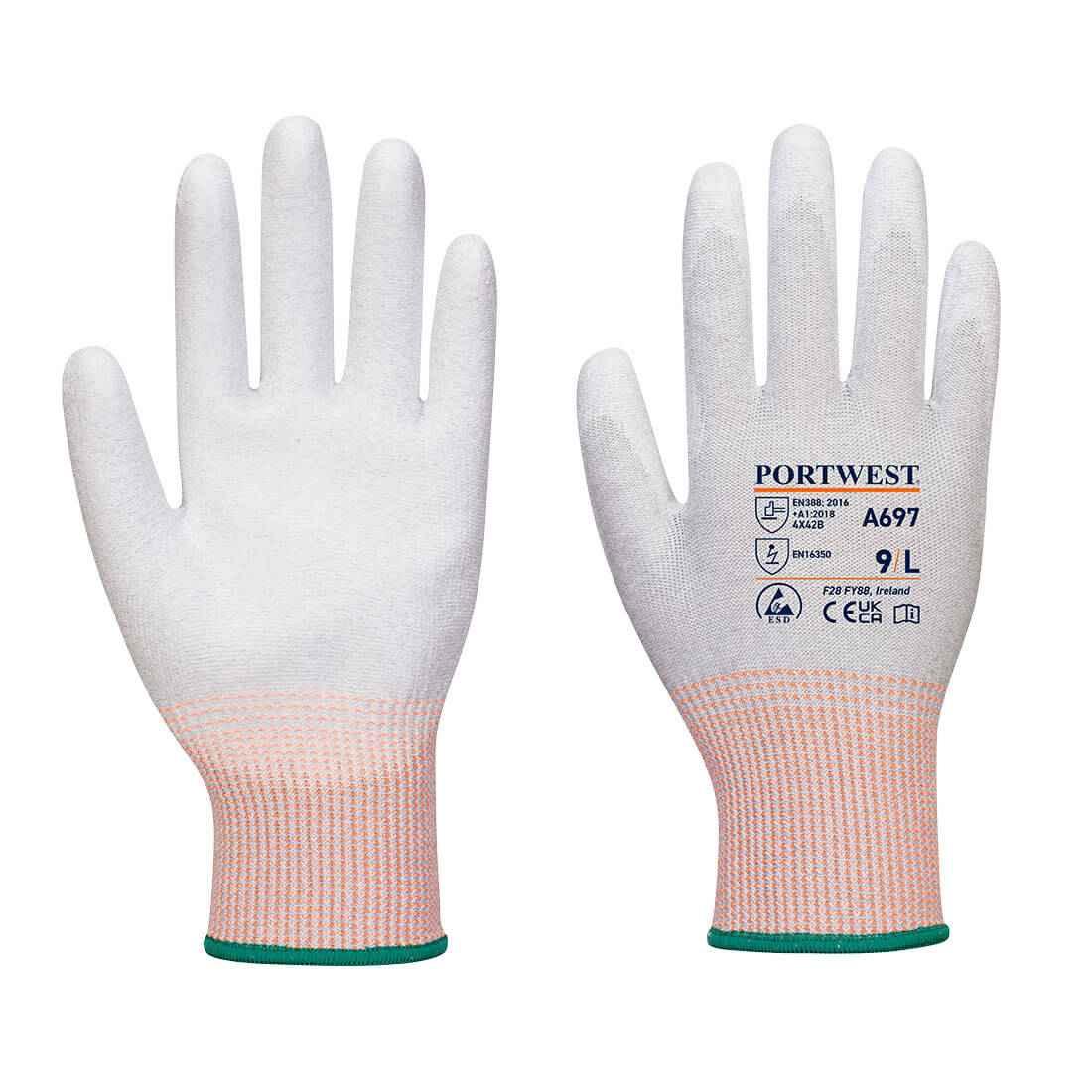 Guante LR13 ESD Palma de PU (Pack de 12) - Protección y Dexteridad