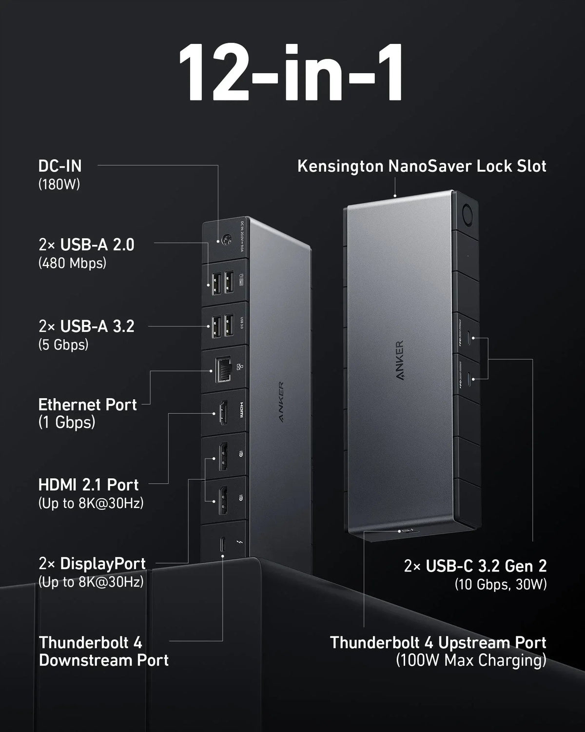 Anker 778 Thunderbolt Docking Station - product view 2