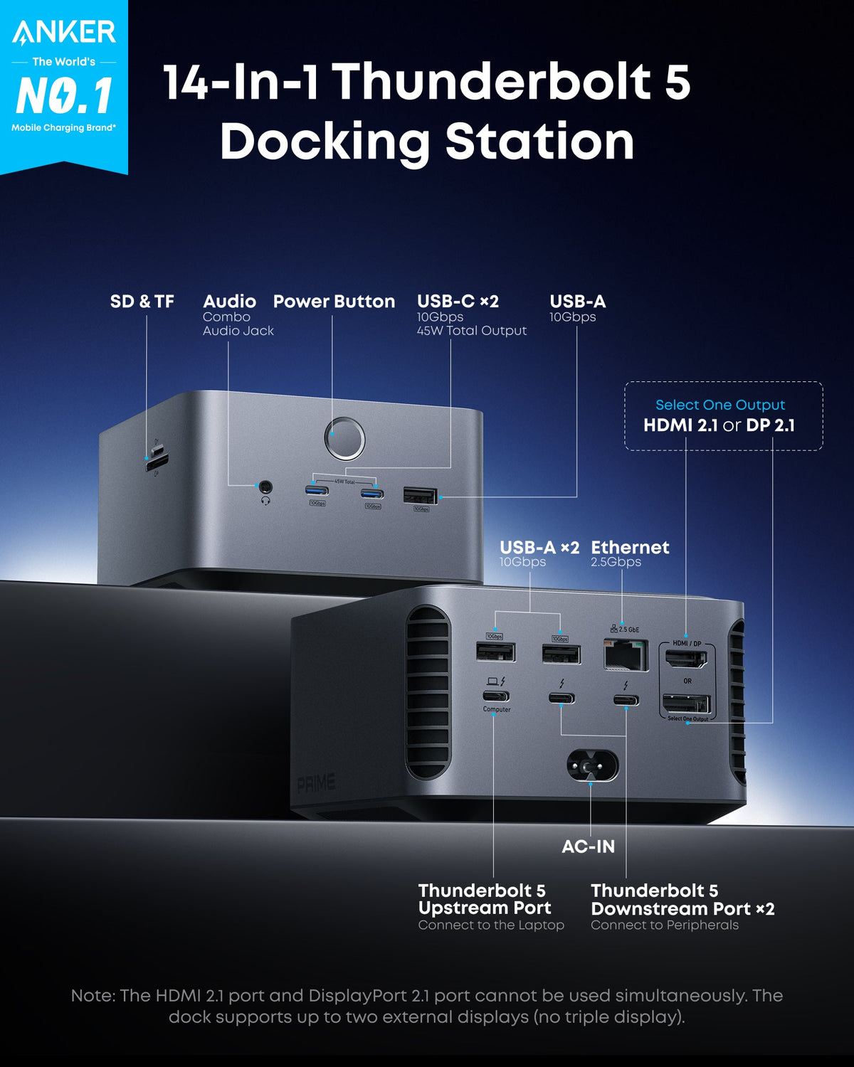 Anker Prime TB5 Docking Station - product view 2