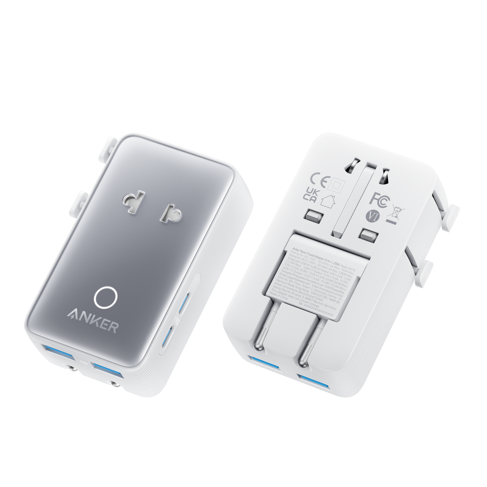 Anker Nano Travel Adapter 5-in-1 20W