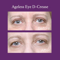 PRAI Beauty Ageless Eye D-Crease product alongside green leaves symbolizing natural ingredients