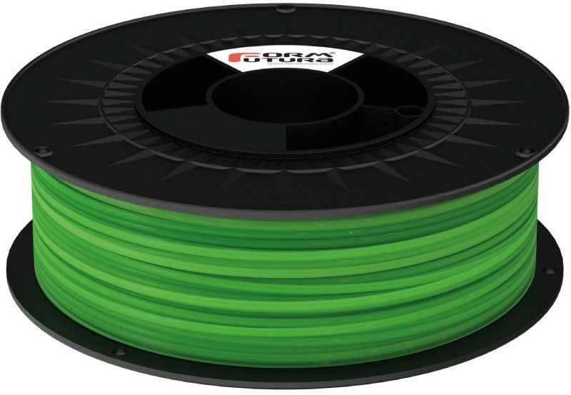 Spool of bright atomic green FormFutura PLA 3D printer filament, 1.75 mm diameter