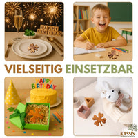 Kleeblatt Handschmeichler aus Olivenholz | Glücksbringer als Geschenk