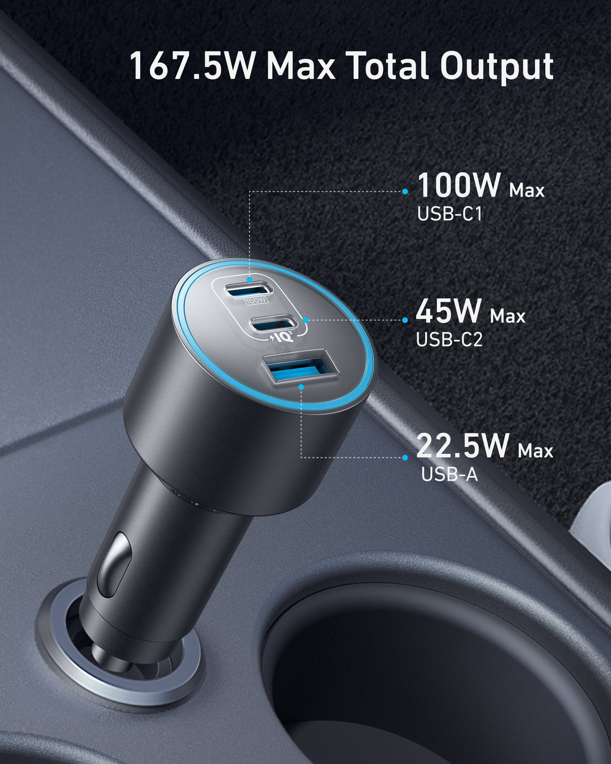 Anker Nano Car Charger 167.5W - product view 2