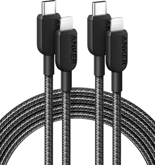 Anker 310 USB-C to Lightning Cable (6 ft, 2-Pack)