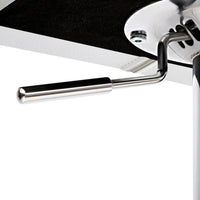 Bar stools displayed with 360-degree swivel seats and adjustable height functions.