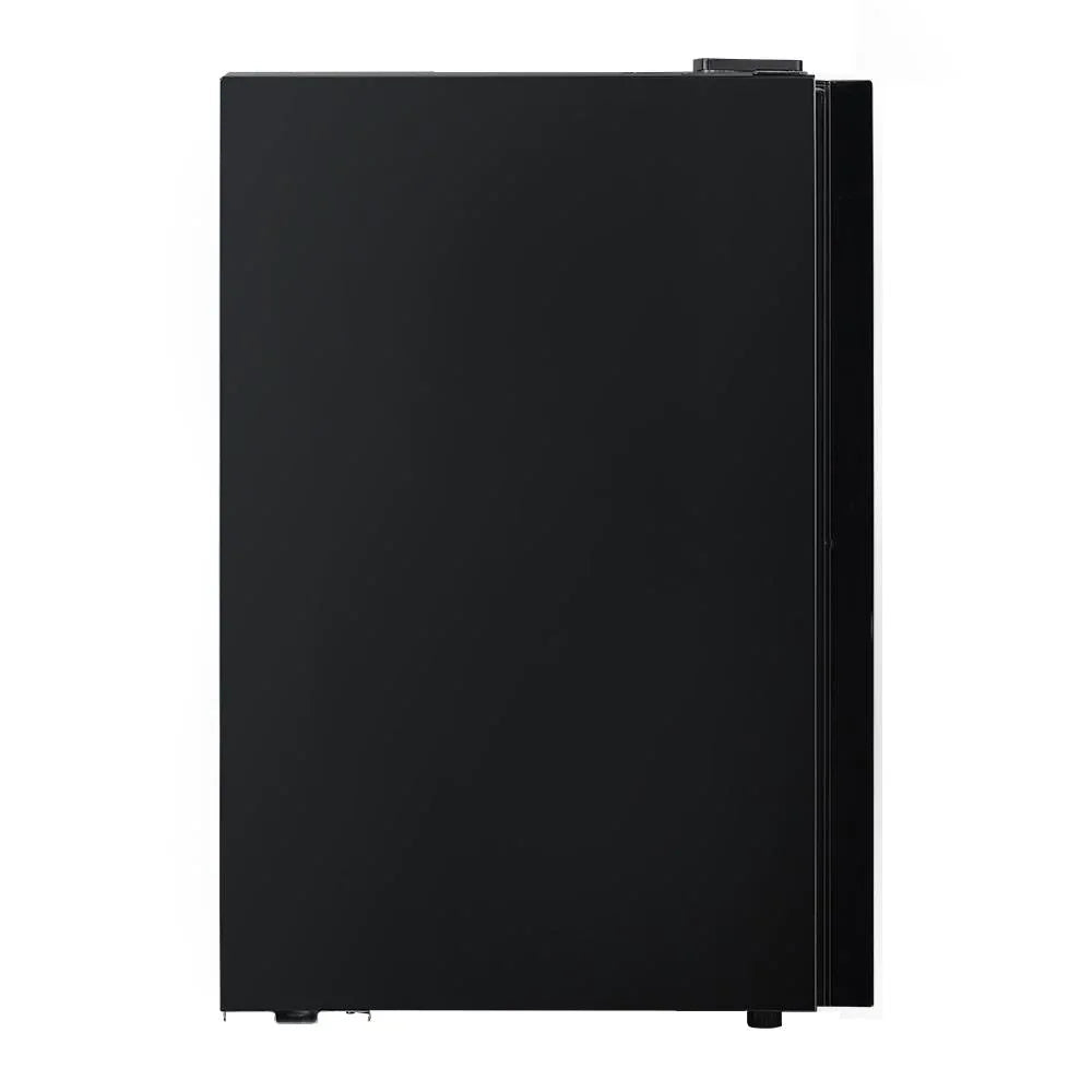 Close-up of control panel and temperature settings on Devanti bar fridge's interior.