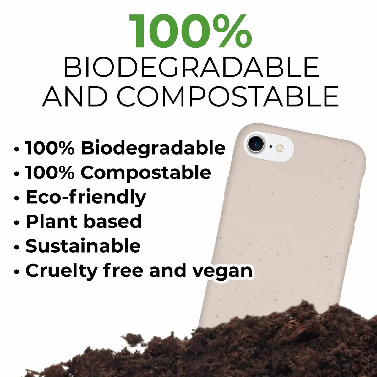 Biodegradable Personalized Phone Case - Natural White - Snagva