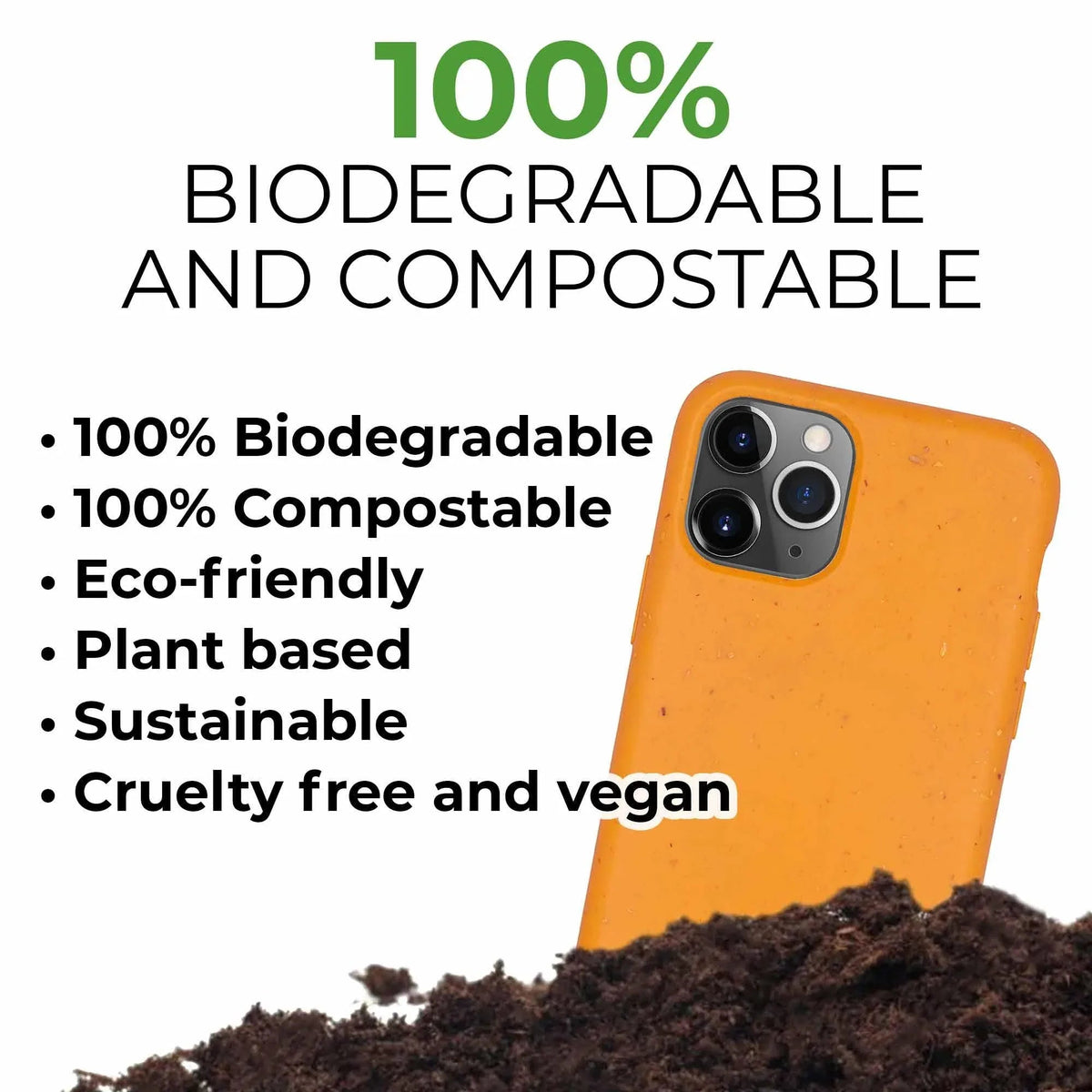 Biodegradable phone case - Orange - Snagva