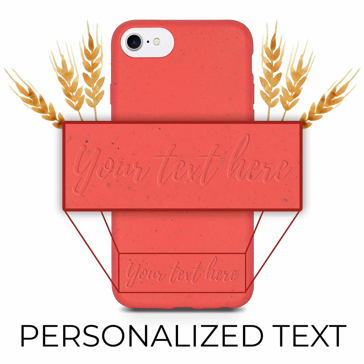 Biodegradable Personalized Phone Case - Red - Snagva