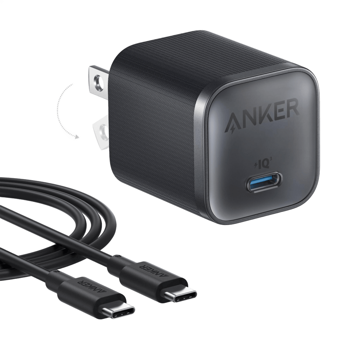 Anker Nano Charger 45W with USB-C to USB-C Cable
