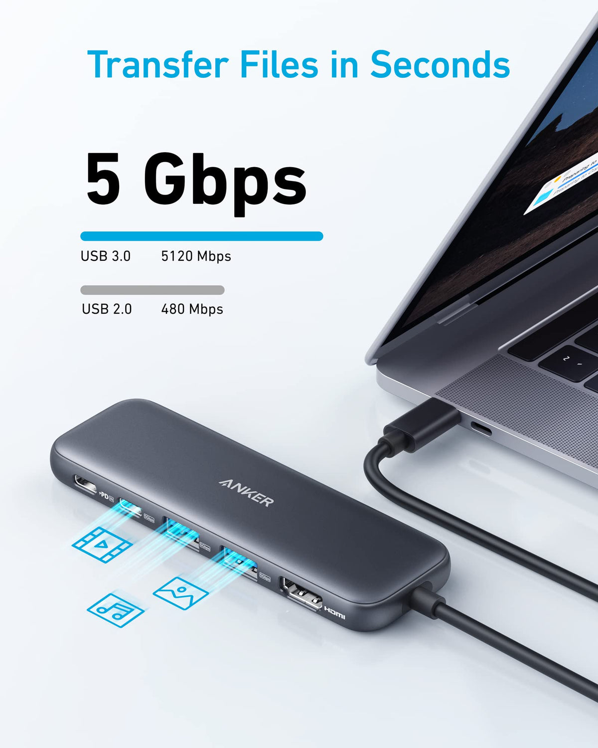 Anker 332 USB-C Hub 5-in-1 - product view 4