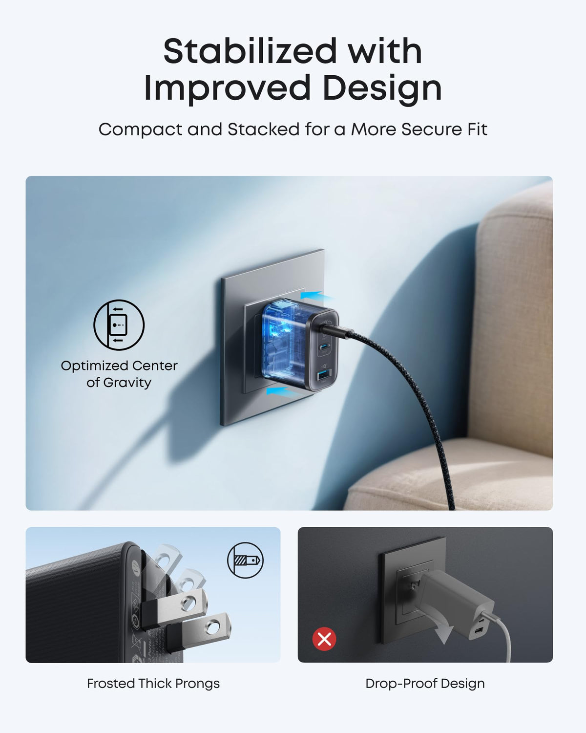 Anker Nano Charger 70W 3 Ports - product view 6