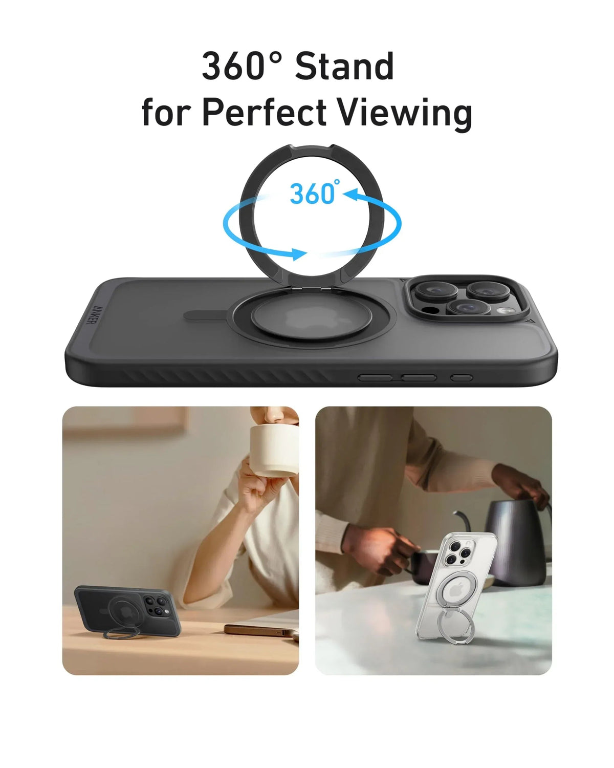 Anker MagGo Magnetic Case with Stand (360° Ring Stand) - Snagva