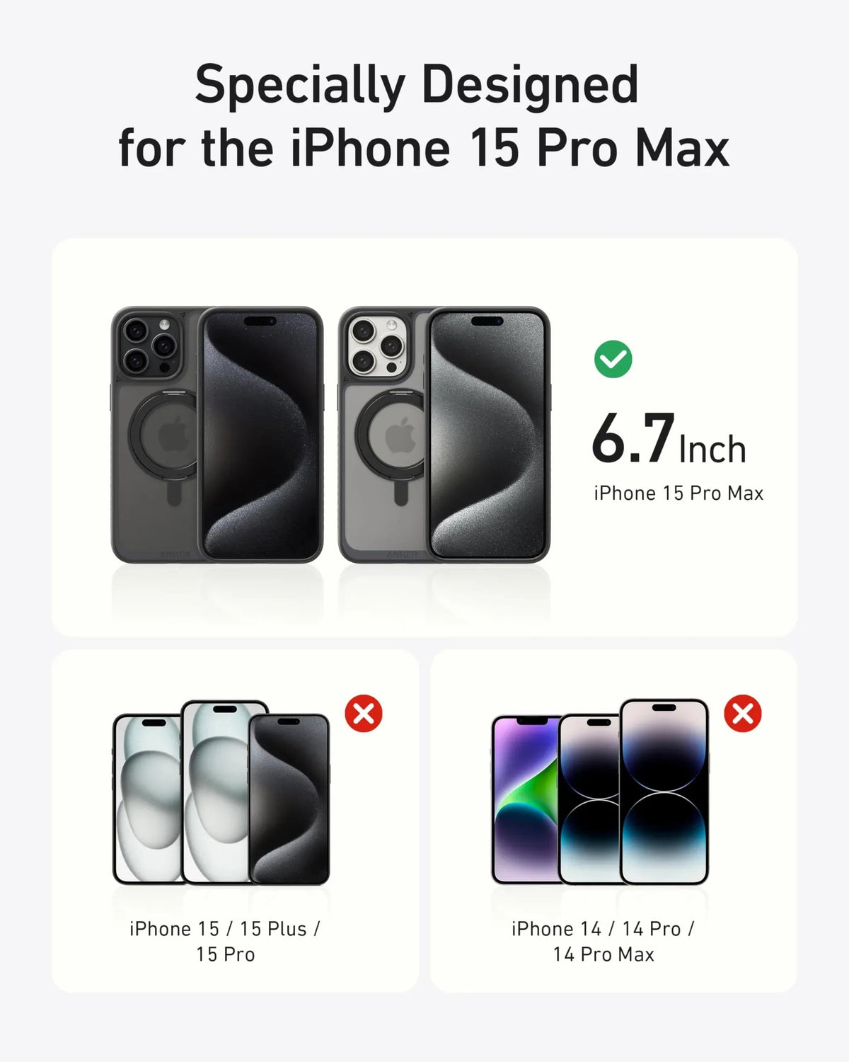 Anker MagGo Magnetic Case with Stand (360° Ring Stand) - Snagva