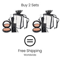 Promotional graphic advertising free worldwide shipping with purchase of two GO NATURAL sets.