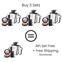 Promotional graphic showing offer for free fourth GO NATURAL set and free worldwide shipping.