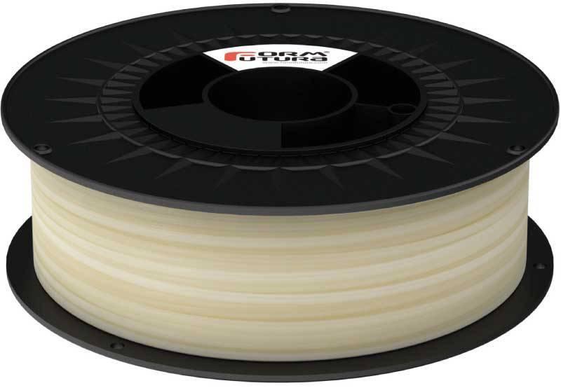 Transparent clear spool of FormFutura PLA 3D printer filament, 1.75 mm diameter