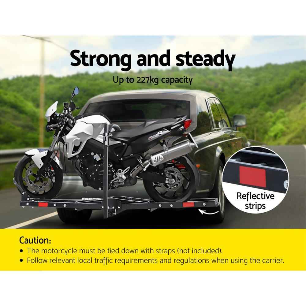 Giantz Motorcycle Motorbike Carrier Rack Ramp 2"Towbar Adjustable