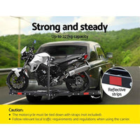 Giantz Motorcycle Motorbike Carrier Rack Ramp 2"Towbar Adjustable