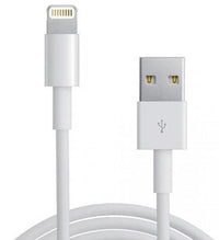 White 1 meter USB to Lightning data sync and charging cable for iPhone.