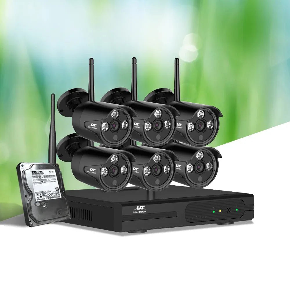 UL-tech home security system showing multiple views on one screen for comprehensive surveillance.