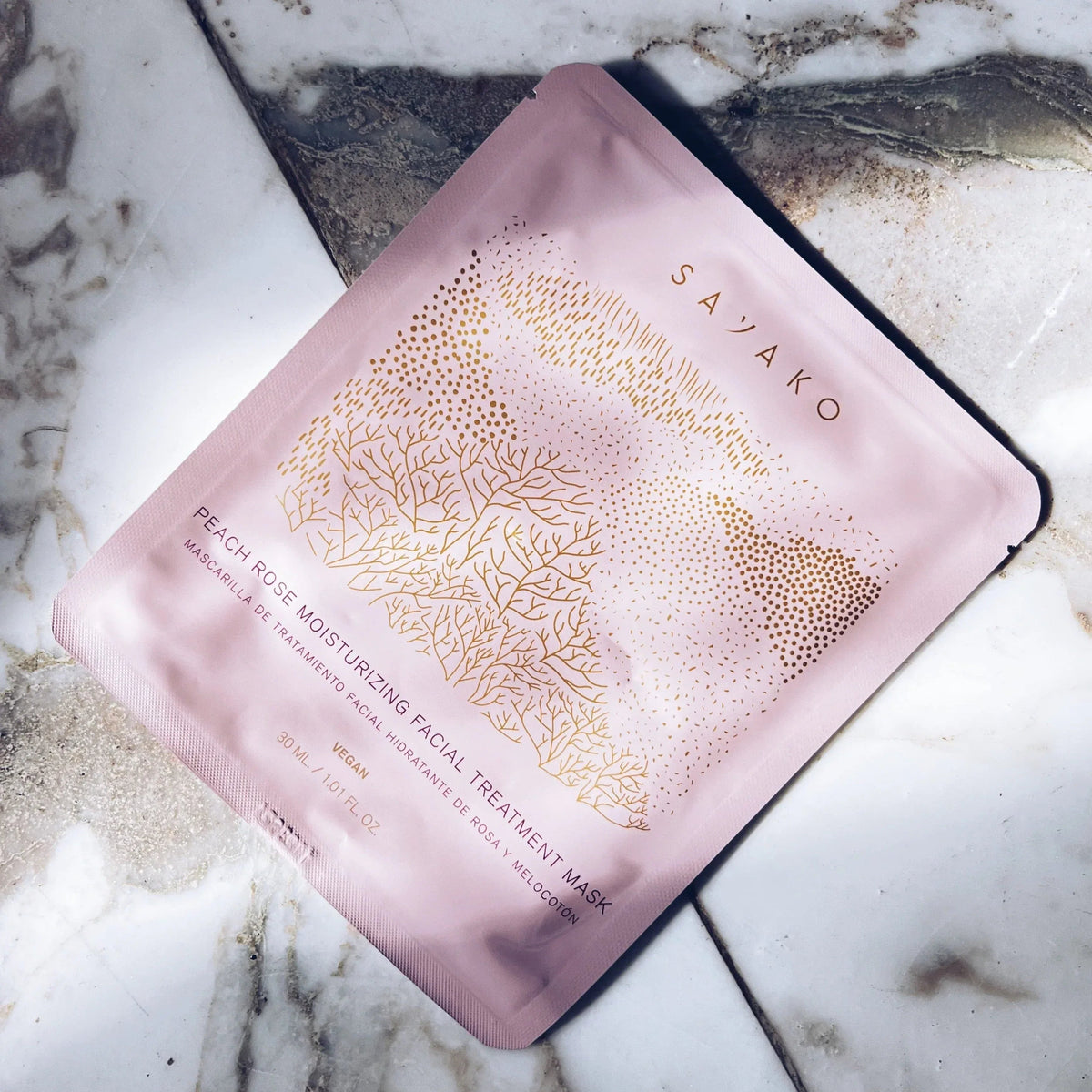 Mascarilla Hidratante de Rosa y Melocotón Vegana 4 unidades - Snagva