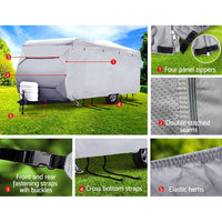 Weisshorn 16-18ft Caravan Cover Campervan 4 Layer UV Water Resistant - Snagva