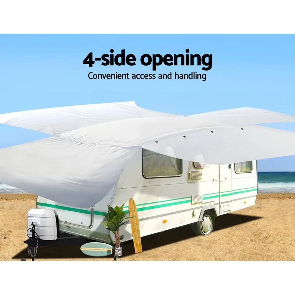 Weisshorn 16-18ft Caravan Cover Campervan 4 Layer UV Water Resistant - Snagva
