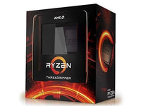 Close-up image of an AMD Ryzen Threadripper 3990X processor showing the chip with mounted circuits.