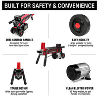 7-Ton 15Amp Electric Wood Log Splitter DB6407 product image for Snagva.