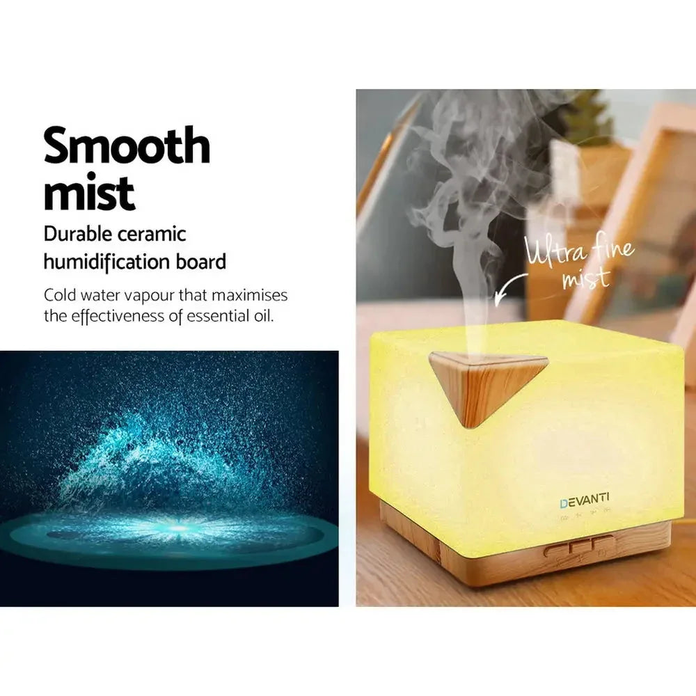 DEVANTi Aroma Diffuser showing control buttons on the base