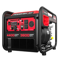 Side angle of inverter generator highlighting wheels and frame structure