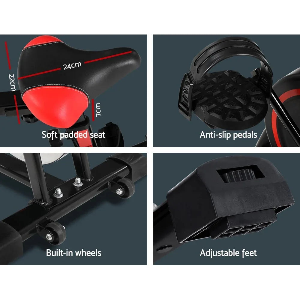 Flywheel and drive belt mechanism of the black spin bike