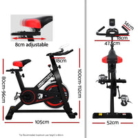 Close-up of the flywheel and resistance control knob on the Everfit Spin Exercise Bike.