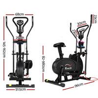 Front angle of Everfit Elliptical Cross Trainer showing LCD display and sturdy base.