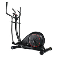 Black Everfit elliptical cross trainer exercise bike shown from front angle