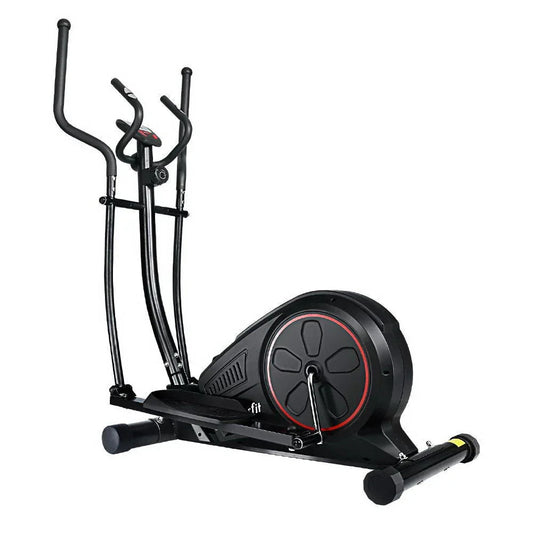 Black Everfit elliptical cross trainer exercise bike shown from front angle