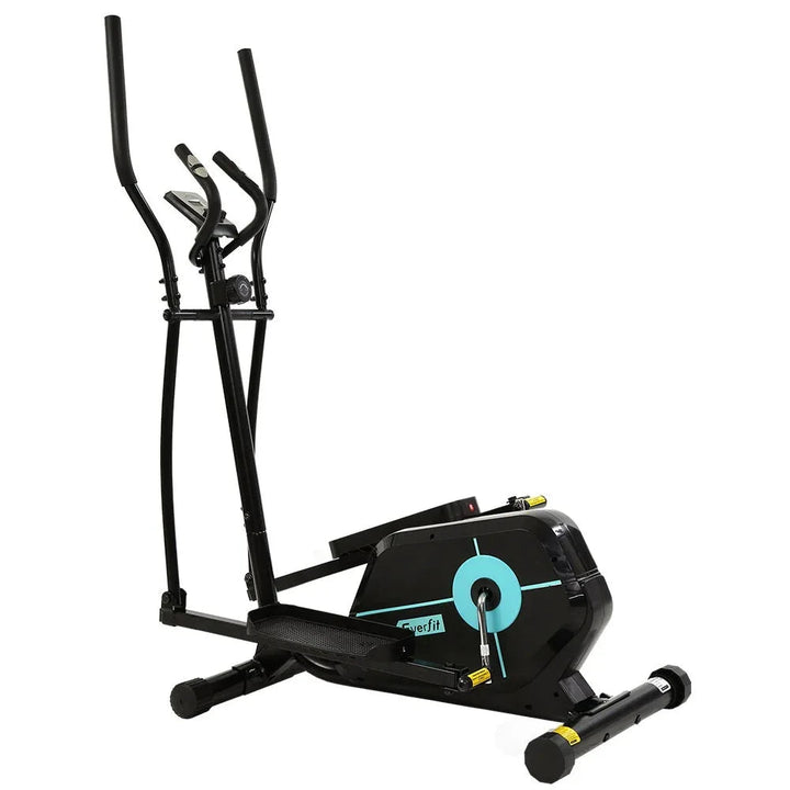 Black Everfit elliptical cross trainer with LCD display and sturdy handles for home gym workouts.