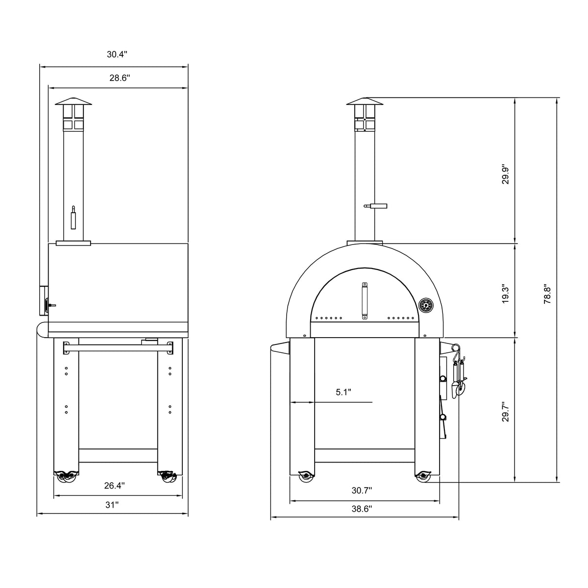 Empava PG06 Outdoor Wood Fired Pizza Oven